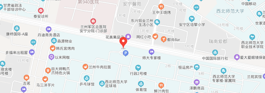 西北師范大學學校地圖