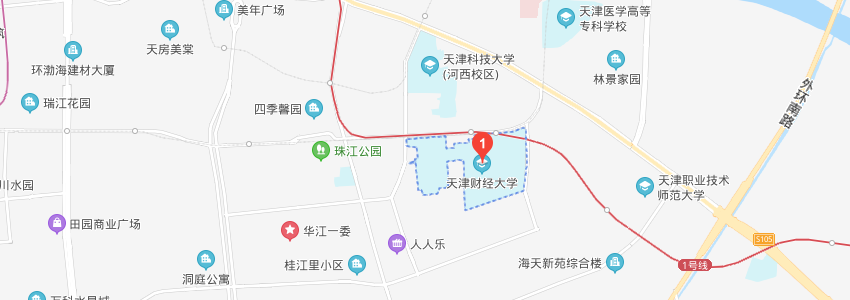 天津財經大學學校地圖