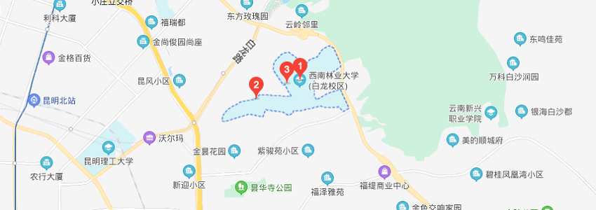 西南林業(yè)大學(xué)學(xué)校地圖
