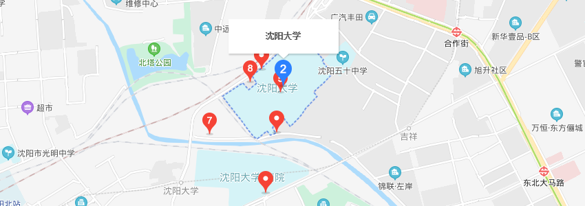 沈陽大學學校地圖 沈陽大學學校地圖