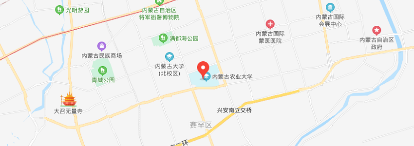 內蒙古農業大學學校地圖