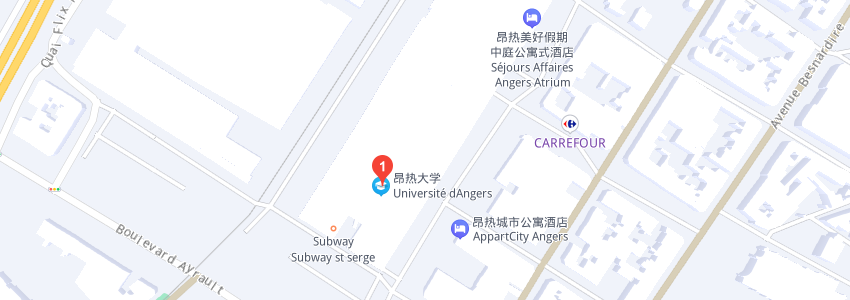 法國昂熱大學學校地圖 法國昂熱大學學校地圖