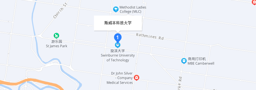 澳洲斯威本科技大學學校地圖
